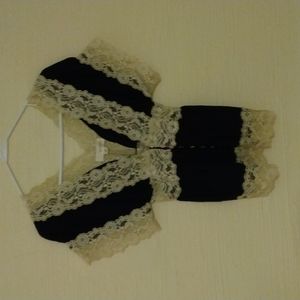 Women's shirt. Beautiful, perfect condition. Dainty lace and soft black